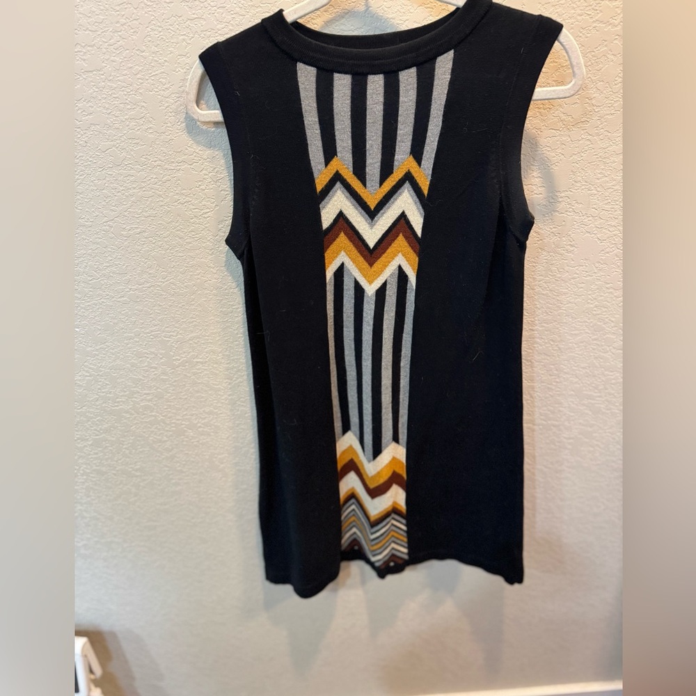 Missoni Elegant Black and Gray Knit Shift Dress